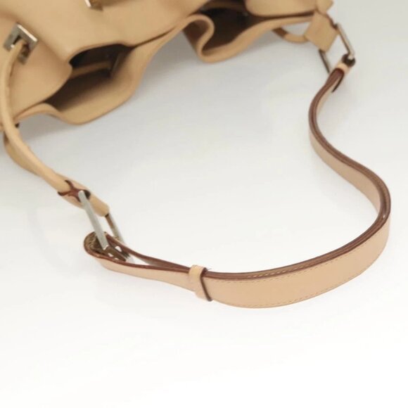 GUCCI Shoulder Bag Leather Beige Silver Auth bs27650 - Picture 7 of 16